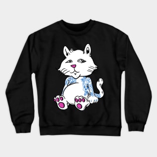 White Russian Kitty Kat Crewneck Sweatshirt